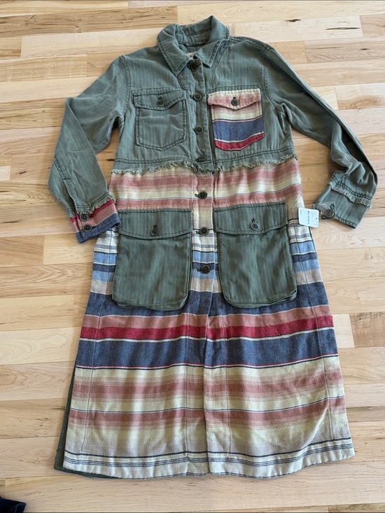 Free People Jackets & Blazers - Free People Arizona Sunset Maxi Jacket Green-Boho-Southwestern-S-New